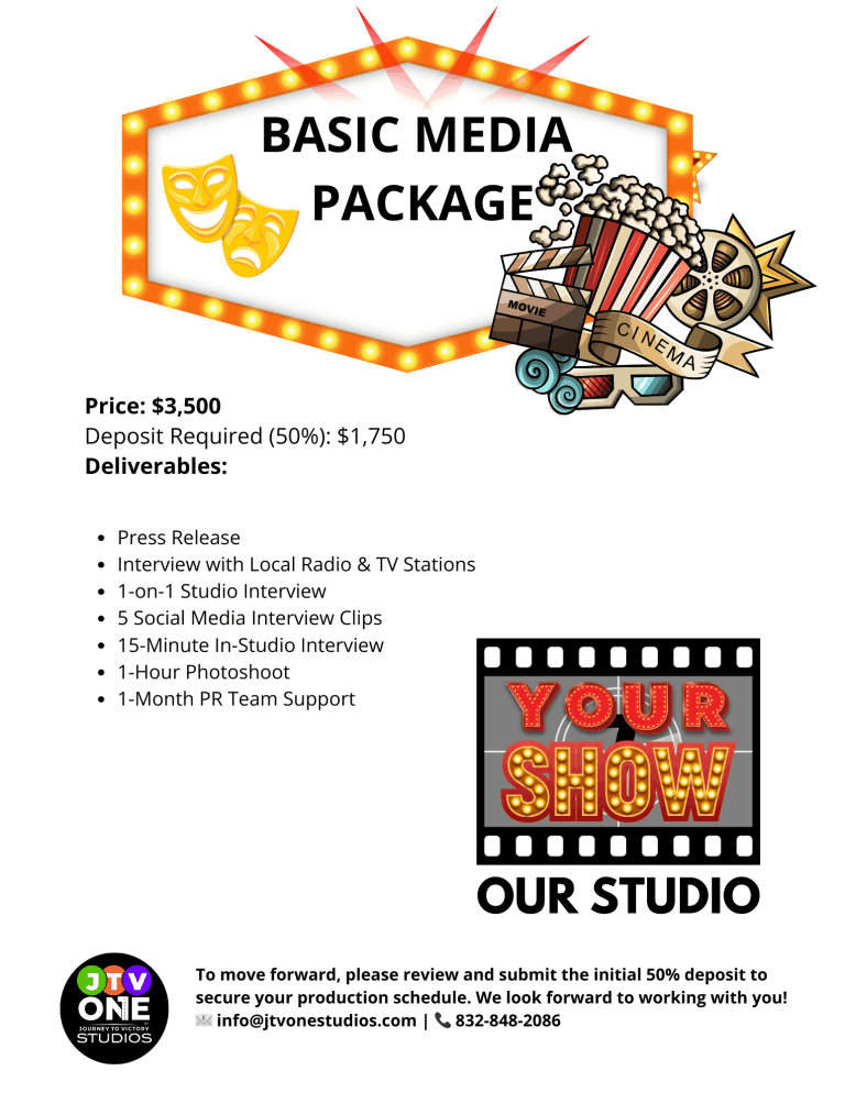JTV One Studios Media Packages