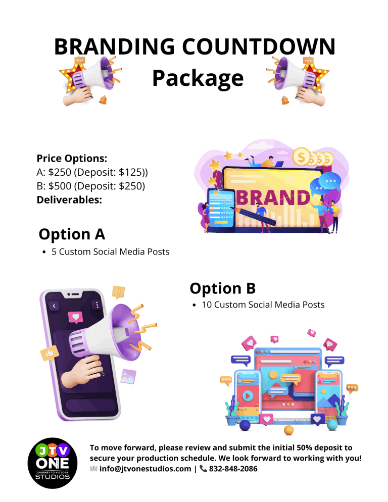 JTV One Studios Media Packages