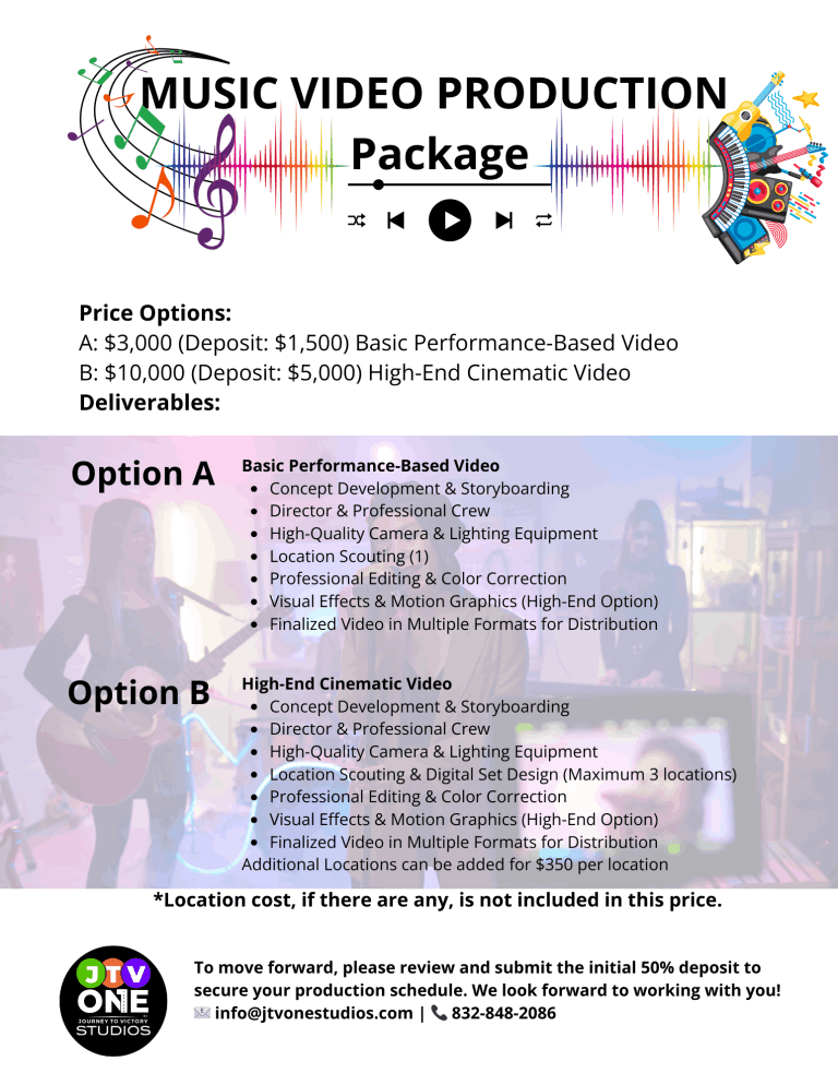 JTV One Studios Media Packages